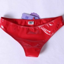Femme Faux Latex Slip Effet