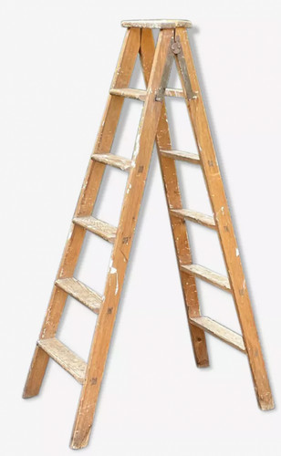Ancien escabeau echelle double - ancien,