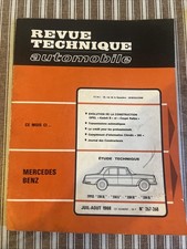 REVUE TECHNIQUE MERCEDES 230 SL 250 S 250 SE 250 SL  rta 1968 mercedes benz