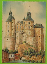 Carte postale-Château-Montbeliard-Illustrateur.Barday-Ed.Barré.Dayez-Cla.A
