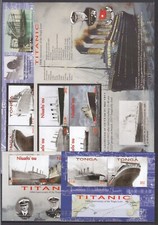 PK23259/ TONGA – BOAT TITANIC – 2012 MINT MNH BLOCKS SELECTION – CV 75 $