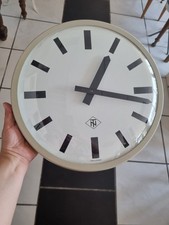 Ancienne Horloge TN T Et N Pendule Usine Industriel Made In Germany Design 50/60