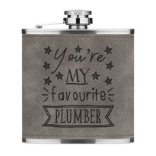 You'Re Mon Préféré Plombier Stars 170ml Cuir PU Hip Flasque Gris Drôle Best