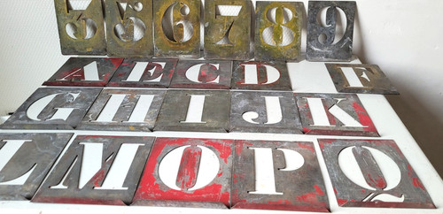 Pochoirs zinc anciens - zinc,