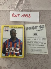 LOT DE 63 VIGNETTES FOOT 1992 PANINI SANS DOUBLE. BON ÉTAT