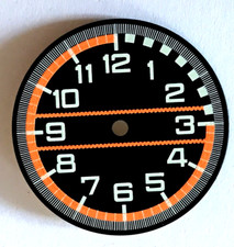 Dial cadran CRC 860 VINTAGE CVR orange SKIN diver plongée Zifferblatt 28 mm