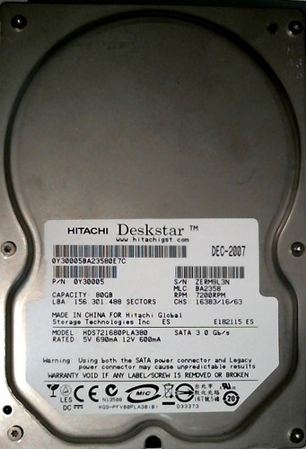Disque dur interne - 80, sata