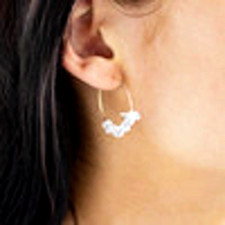 Créoles plaque or jaune Maty