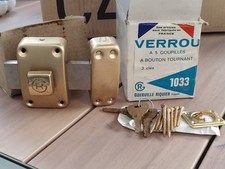 ANCIEN VERROU DE SÛRETÉ Comme NEUF SERRURE AVEC 3 CLÉS Guerville Riquier France.