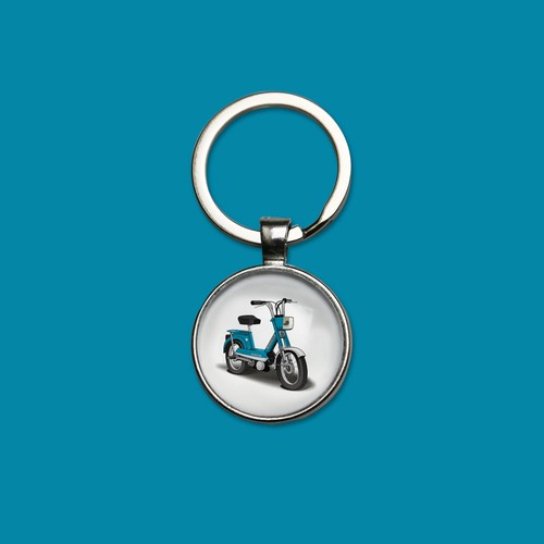 Porte clés mobylette peugeot - porte-clés,