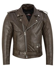 Moto Veste en Cuir Hommes