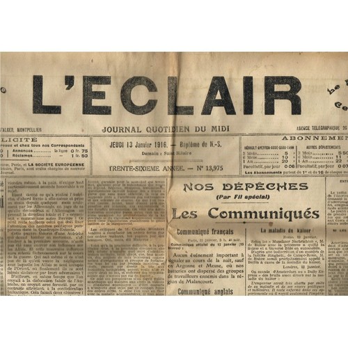 éclair 1916 fête à - l'Éclair, 13-1-1916