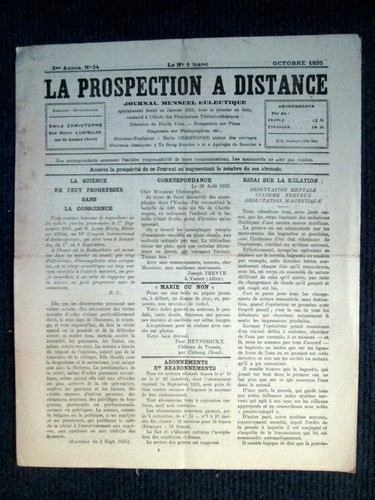 Prospection distance 34 - à, #34