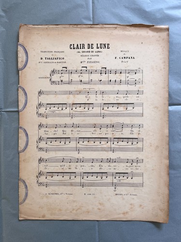 Partition ancienne xixe clair - partition,