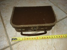 AR2- Petite Valisette de Poupée en carton marron 5,5 x 12 x 18cm Années 50