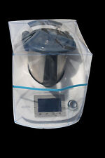 HOUSSE DE PROTECTION THERMOMIX TM6/TM5 Sans Varoma TRANSPARENTE Biais Turquoise