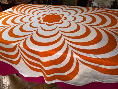 Grande nappe ronde lin - nappe, en