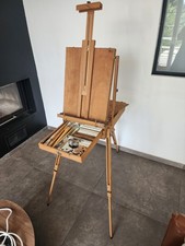 Boite à Chevalet Mabef M/22 vintage bois + palettes & pinceaux - Made in Italy