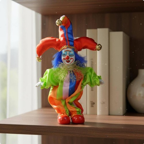 Poupée clown céramique - poupée, en