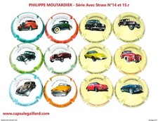 2 Séries de 6 Capsules de Champagne avec Strass PHILIPPE MOUTARDIER N°14 et 15.r