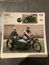 CARTE FICHE MOTO collection ATLAS TERROT 350 G A MOTEUR JAP SIDE CG