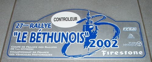 Plaque pvc 27em rallye - pvc,