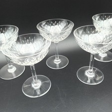BACCARAT - 5 COUPES À CHAMPAGNE EN CRISTAL Modèle PARIS
