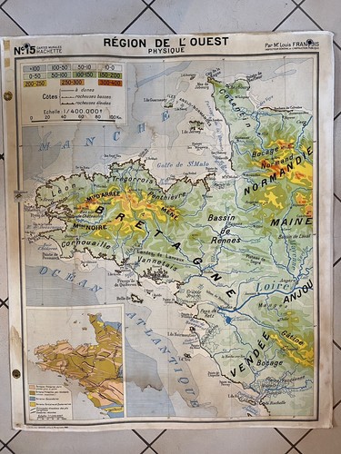 Ancienne carte école - ancienne, d’école