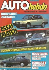 AUTO HEBDO N°426 ALFA 90 / MITSUBISHI COLT GTI TURBO / NISSAN PRAIRIE / ESPACE 