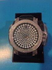 NEW TECHNO MASTER BLACK AND WHITE DIAMOND WATCH TM-2115