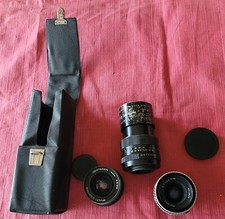 LOTS 3 ANCIENS OBJECTIFS DANS L'ETAT 1 PENTACON 2.8/135 -1 JENA-PENTACON 2.8/29