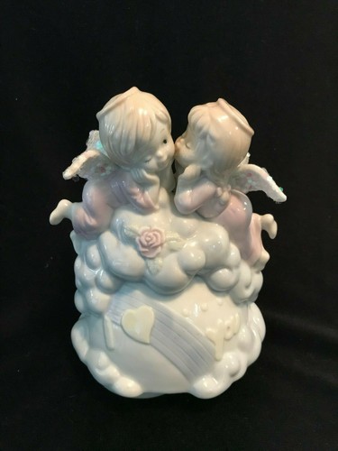 Ceramic cherub musical - ceramic,