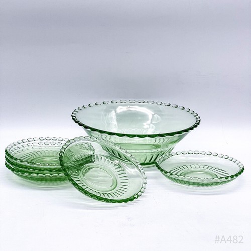 Lot saladiers verre vert - en,