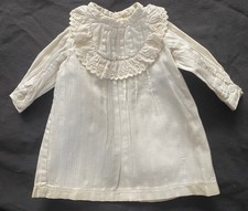 Jolie petite Robe blanche poupée taille 3 époque fin XIXème sortie grenier !