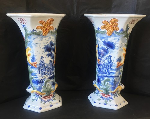 Paire vases cornet anciens - de,