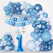 Decoration Anniversaire 1 an Garcon Bleu Arche Ballon Anniversaire 1 an Deco ...