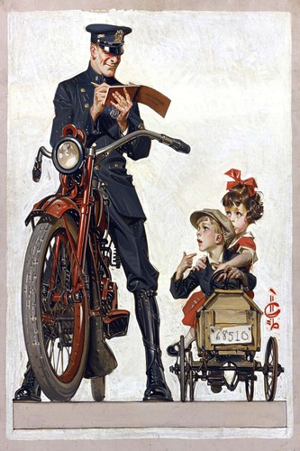 Vintage police art poster - 🚨,