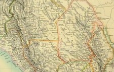 1891 Ancien Carte Mexico Vera