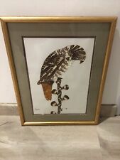 Ancien Cadre Deco Oiseau En