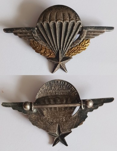 Brevet parachutiste indochine - brevet,