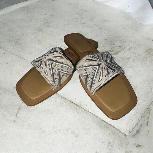 Claquettes zara argentées - zara, et