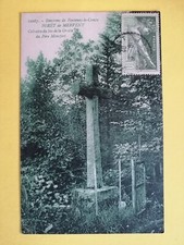 CPA Timbre Olympiade 1924 FORÊT de MERVENT VOUVANT CALVAIRE GROTTE Père MONTFORT