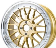pack 4 jantes neuves 17'' 4x100 pour vw golf 1, 2, 3 look bbs version Gold OR