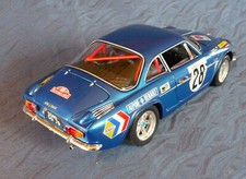 Voiture miniature au 1/16: ALPINE A110 1600S Monte Carlo 71 de BURAGO améliorée.