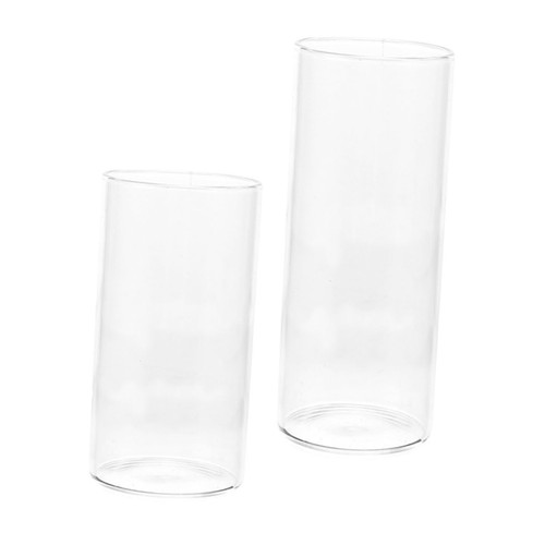 Verre transparent bougeoir - verre,