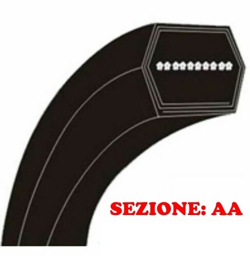 Courroie hexagonal tracteur - courroie,