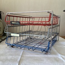 Trieur À Tiroirs En Métal Grieshaber 1980 Vintage 3 Couleurs Deco Industrielle