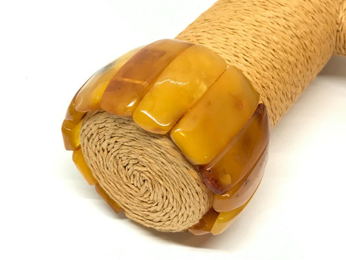 Ancien bracelet ambre vintage - ambre,
