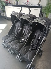 poussette triple avec vetement de pluie