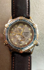 VINTAGE ULTRA RARE MONTRE DUWARD AQUASTAR CHRONOGRAPHE ALARME